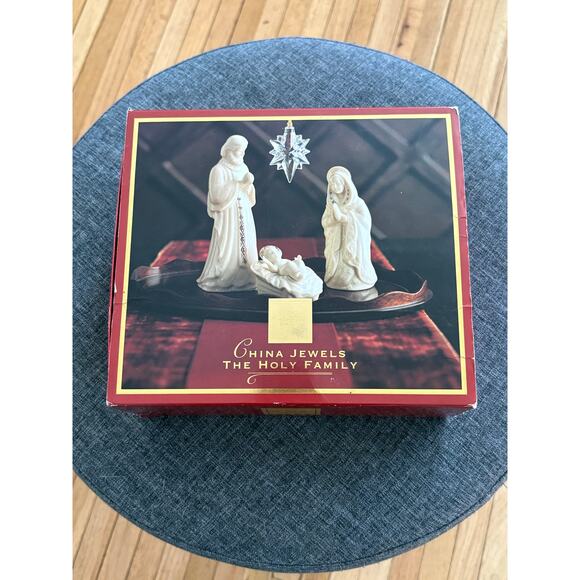 Retired Vintage Lenox China Jewels Holy Family Nativity Boxed Set - Picture 1 of 8